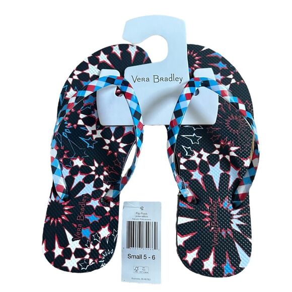Vera Bradley Women's Firecracker Patriotic Sandals 4th of July  - Size 6 - Picture 4 of 4